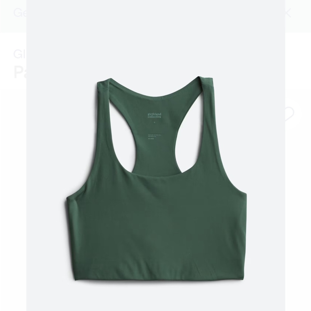 Girlfriend collective Paloma Performance
 Dark Green Sports Bra